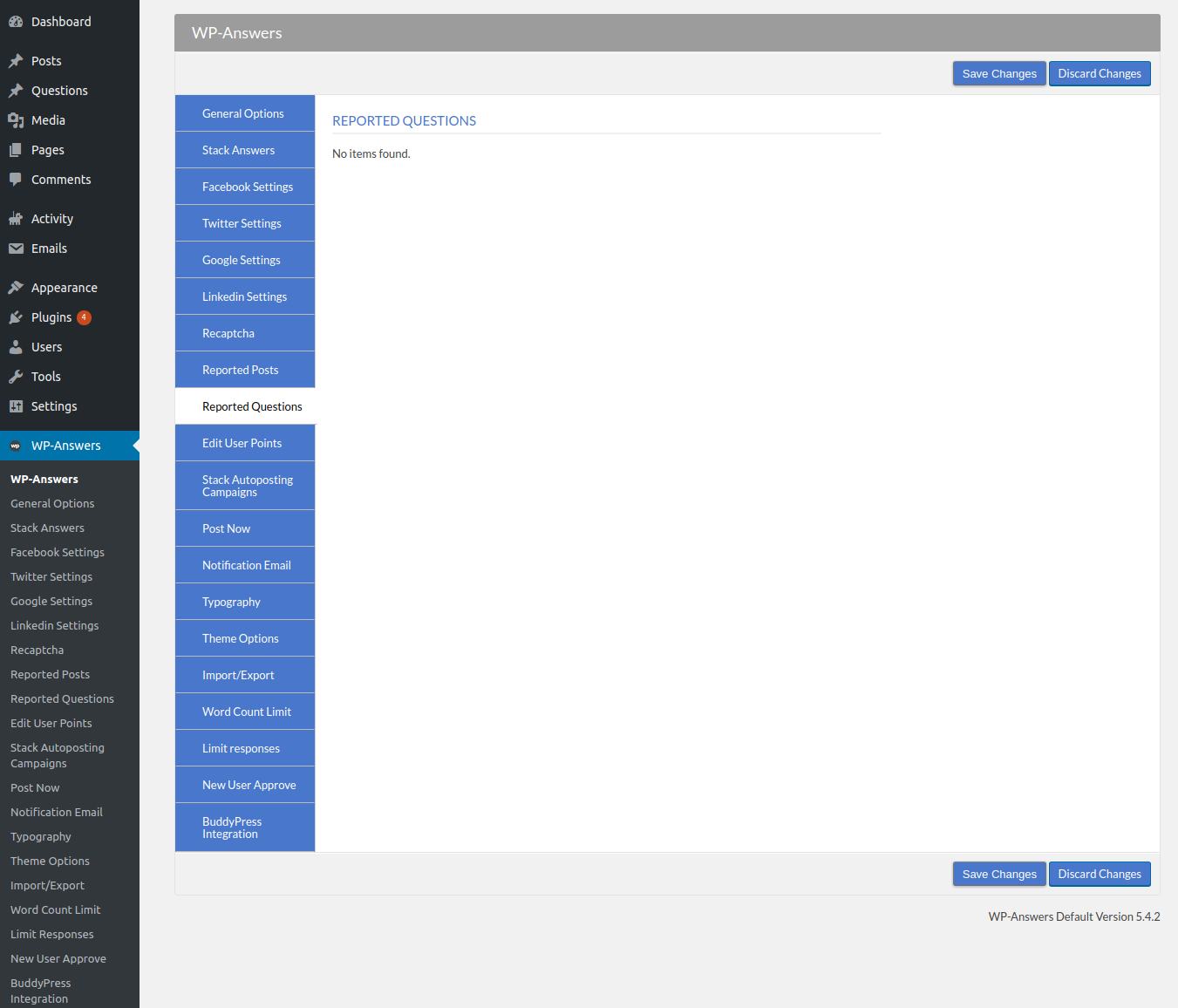 Reported Questions