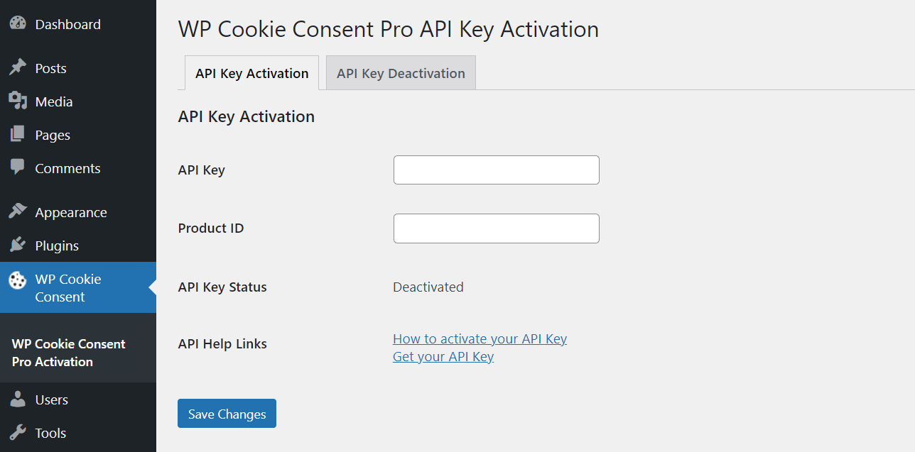API key and Product ID